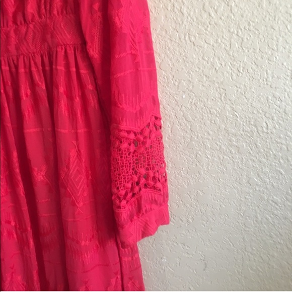 OLIVIA CULPO BEAUTIFUL RED EMBROIDERED MAXI DRESS - Picture 5 of 5